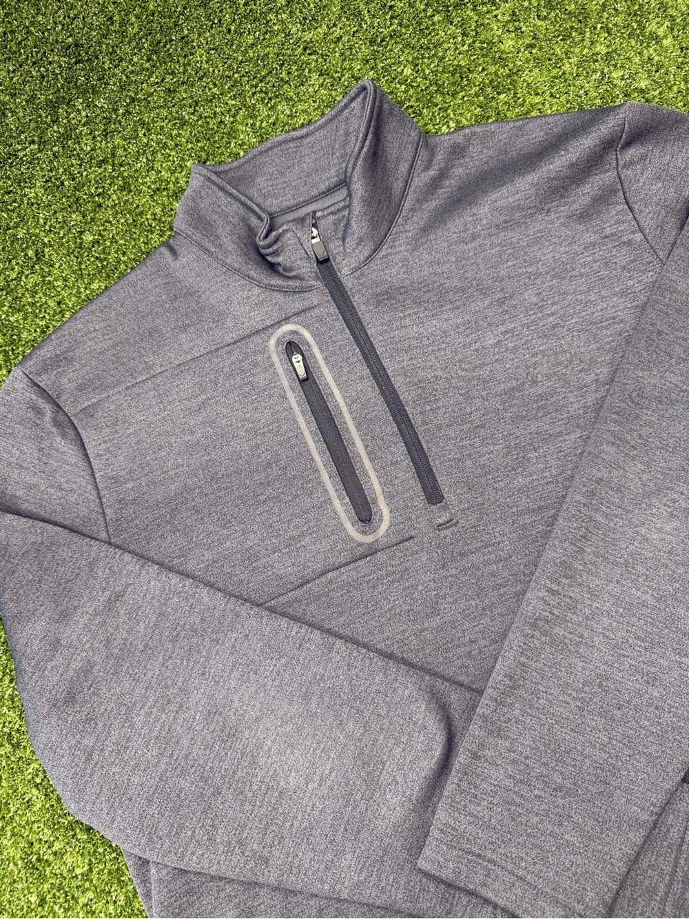 Callaway Men's Grey 1/4 Zip Golf Sweatshirt Pullover Heathered Midweight Lg
